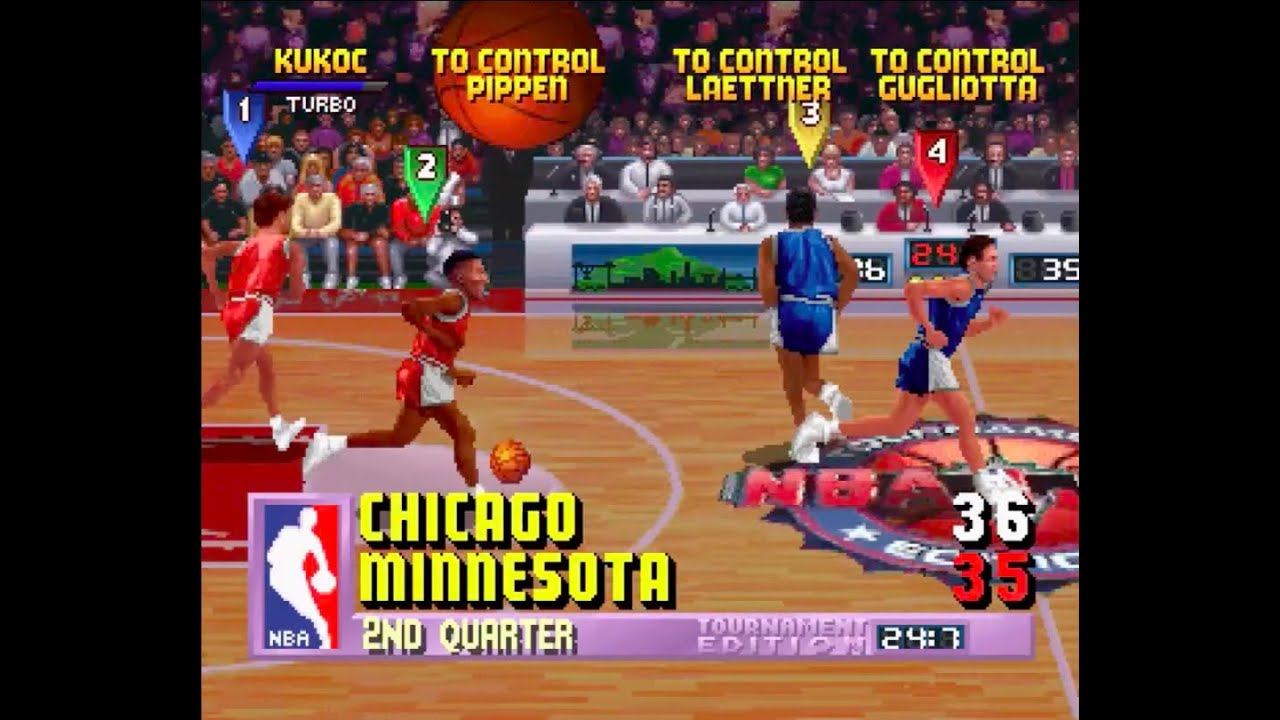 NBA Jam T.E. Longplay (PlayStation Version) - Difficulty: 5 (Extra Hard)