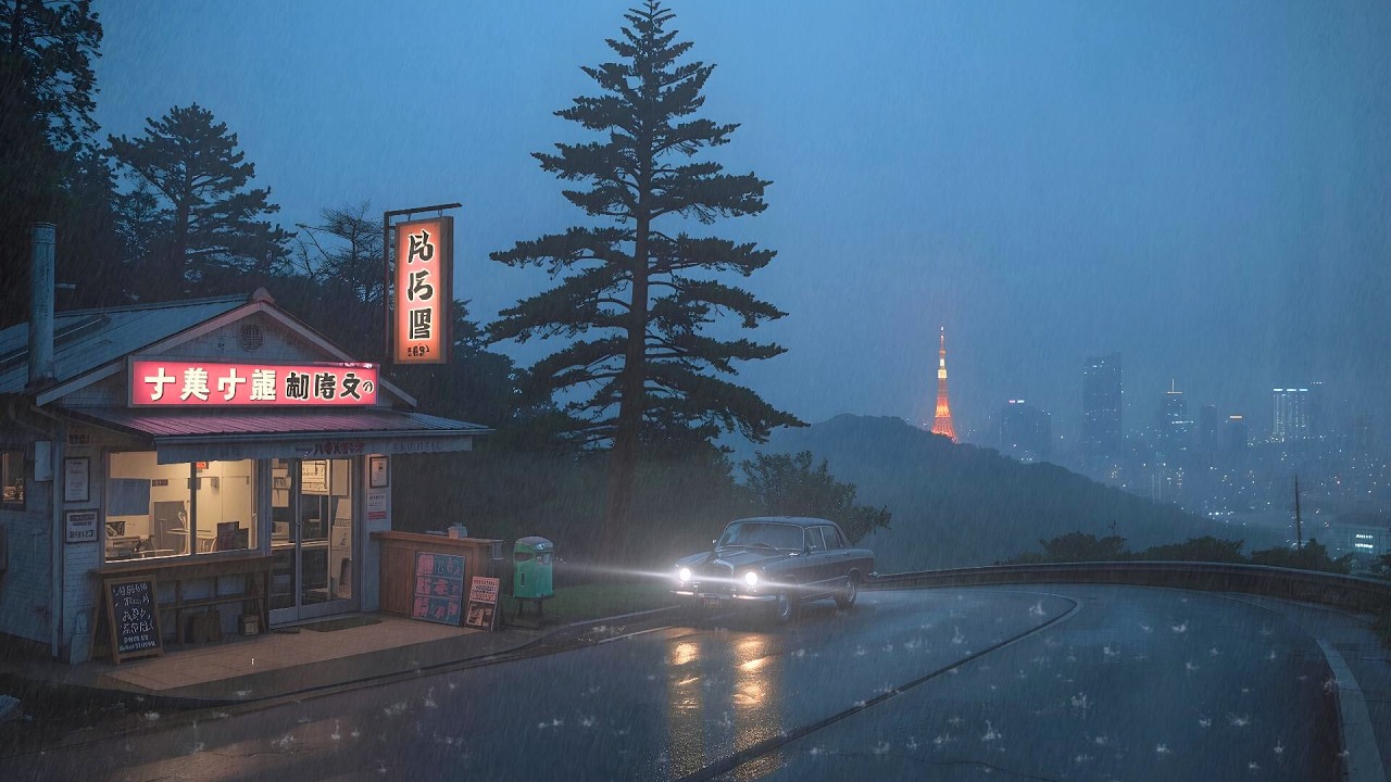 A Rainy Night in 1986 Tokyo 📼 Cozy Café Nostalgia Lofi