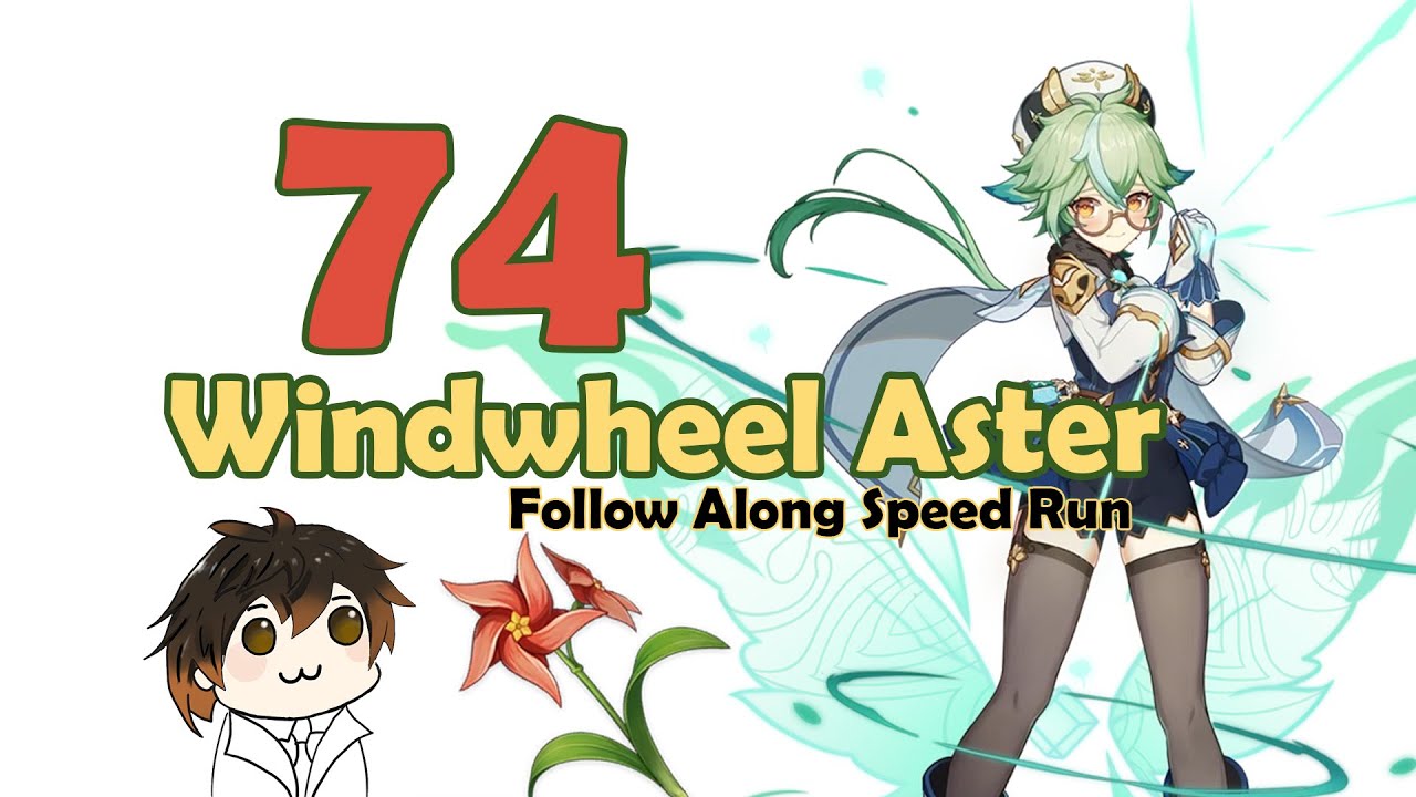 [Speed Farm] 74 Windwheel Aster | QUICK & EFFICIENT Follow Along Farming Route Genshin Impact