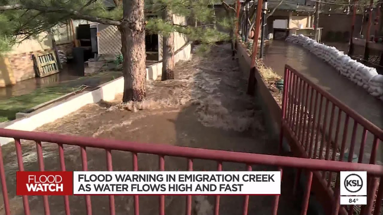 Flood warning in effect for Emigration Creek as spring runoff raises water levels