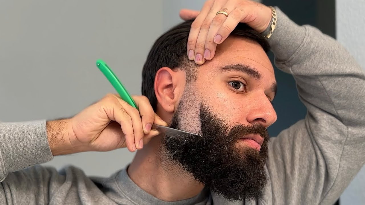 ASMR STRAIGHT RAZOR BEARD SHAVE 🪒🔥 I SHAVED IT OFF AFTER 10 YEARS!