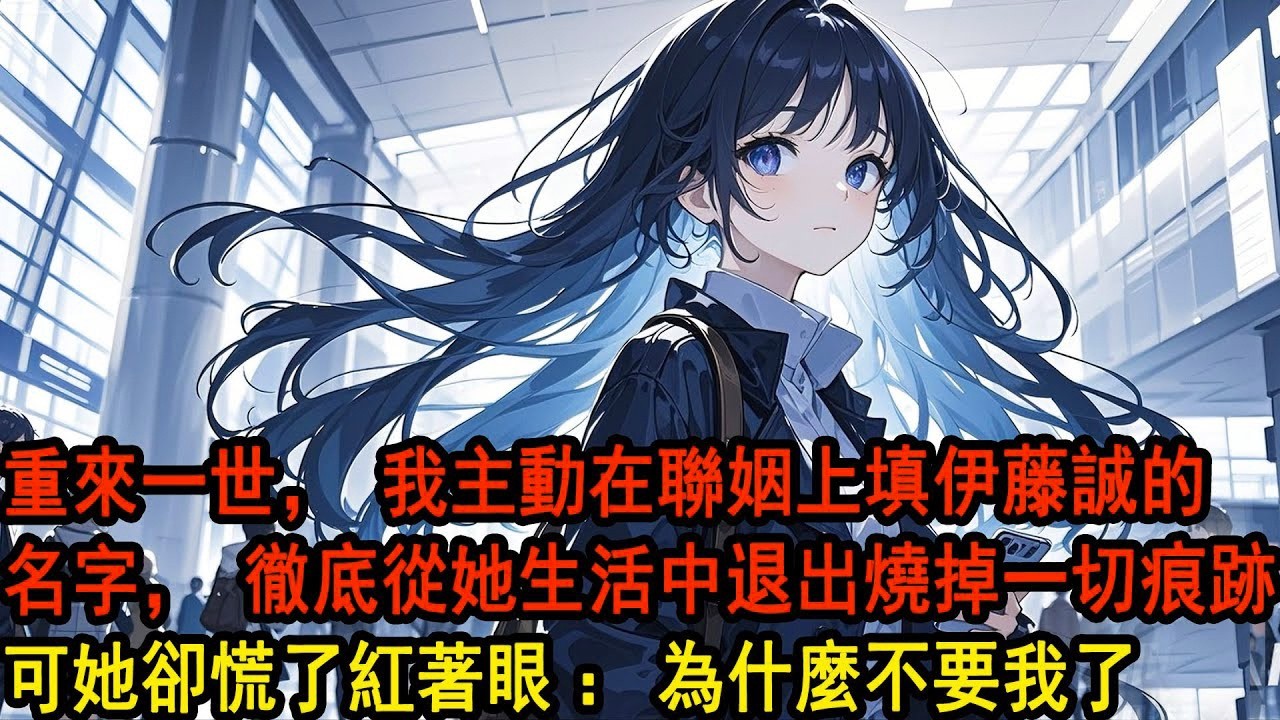 重生回來我決定要做兩件事，第一件在結婚登記表寫未婚妻和初戀名字，第二件拿上我所有存款南下，將聯姻的機會讓給了她的初戀伊藤誠，不再關心他們，徹底從她的生活中退出，她卻慌了