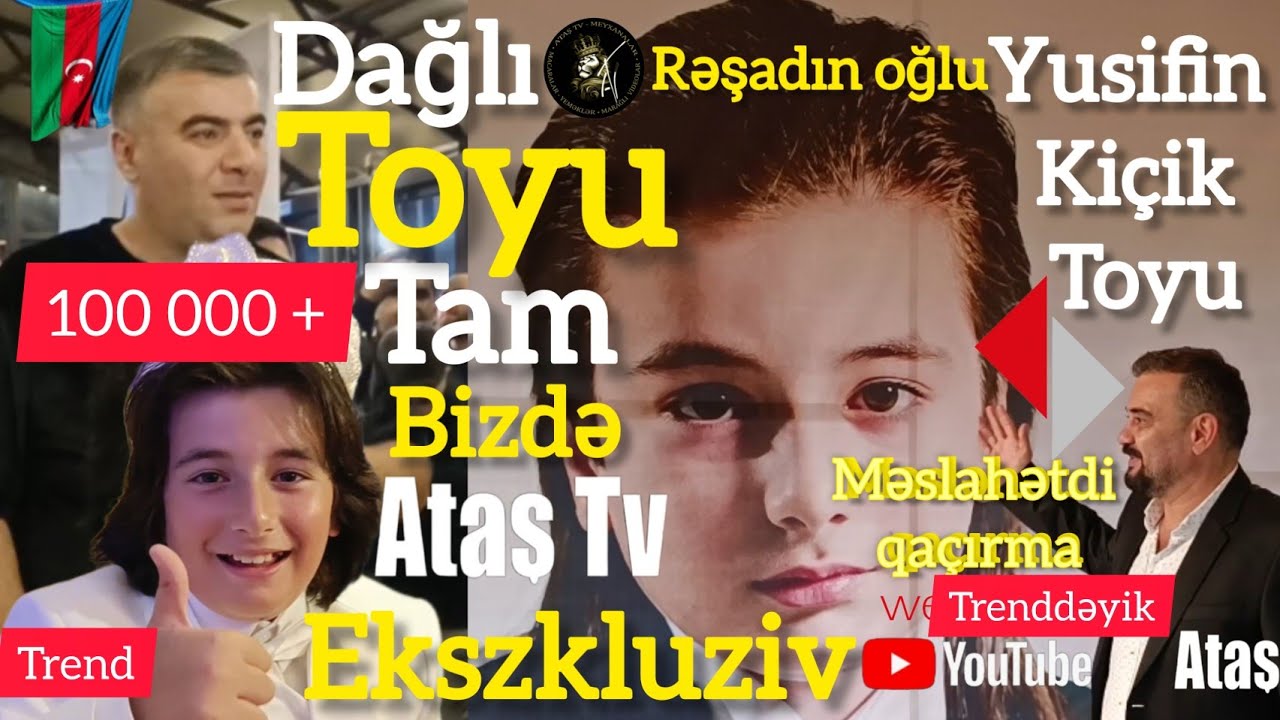 Ataş tv də Yusifin Toyu, tam hissə.  Rəşad dağlının oğlunun kiçik toyu.