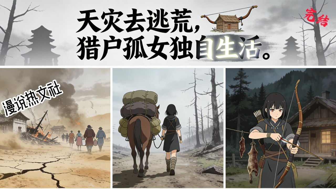 完结《天灾去逃荒，猎户孤女独自生活》商陆意外获得空间，穿到了架空的朝代，大宛朝，临元府，临安县，临泽镇，柳树村， 天灾不断，乱世来临，且看孤女能否找到一个世外桃源…… #逃荒#种田#古代言情
