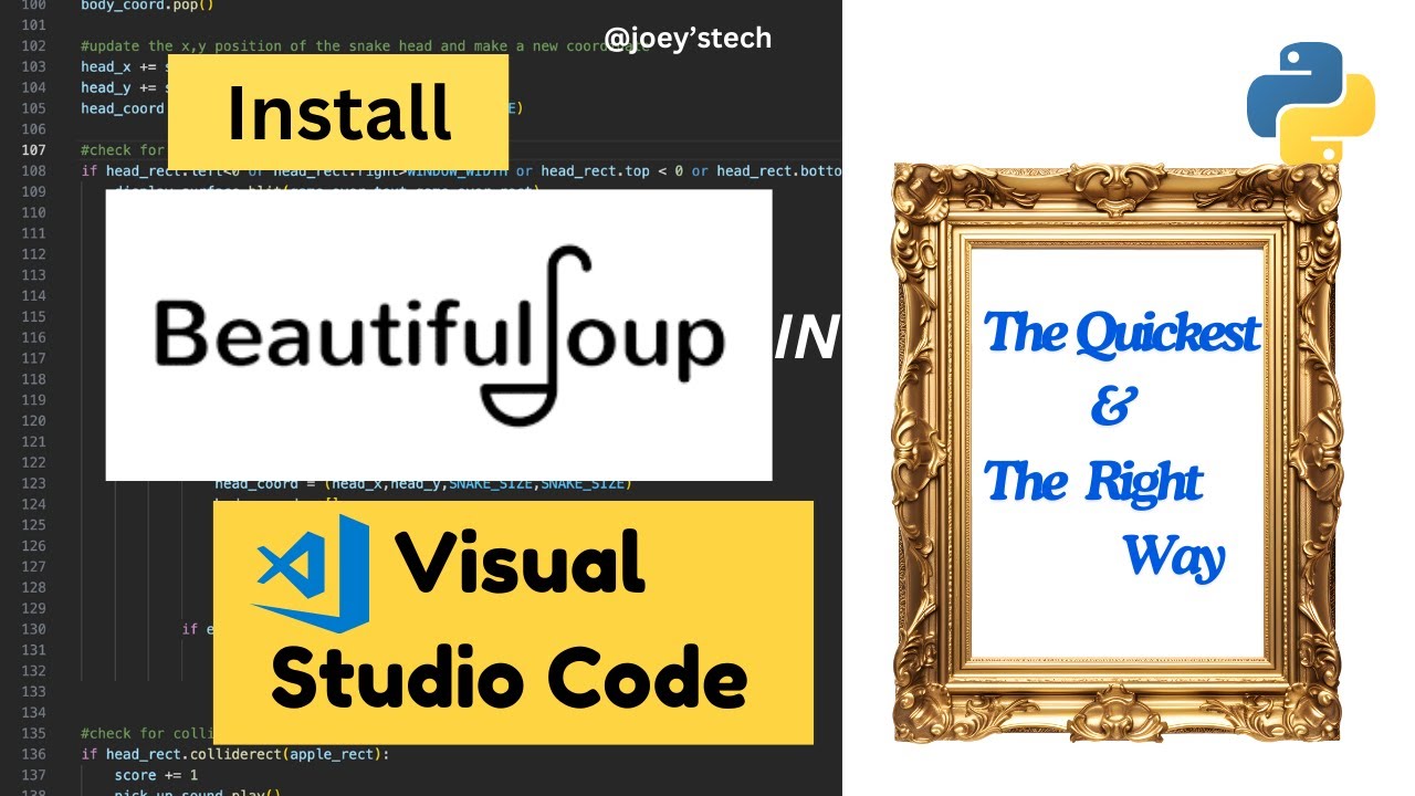 Как установить Beautiful Soup в Visual Studio Code [2024]