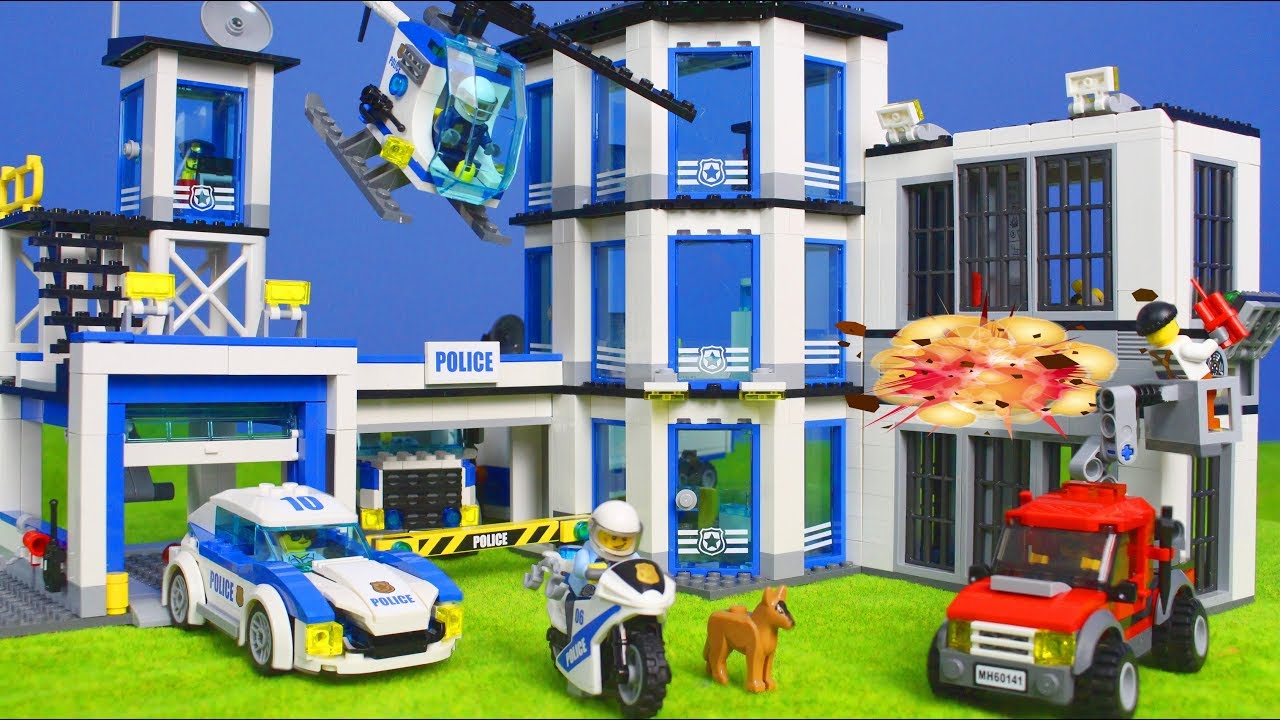 LEGO Spielzeuge: Polizeiauto und Polizeistation für Kinder