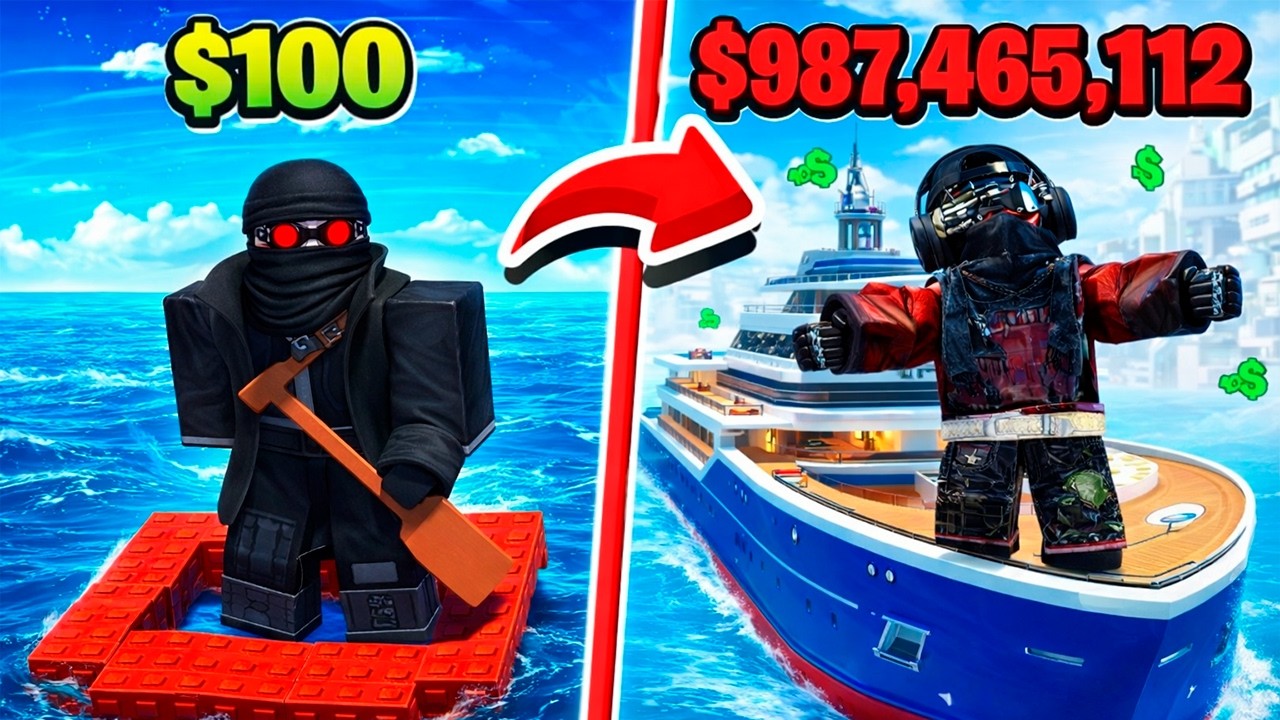 Я НАРИСОВАЛ САМЫЙ ДОРОГОЙ ПЛОТ… И ДОПЛЫЛ ДО ФИНИША?! Roblox Draw A Raft & Set Sail