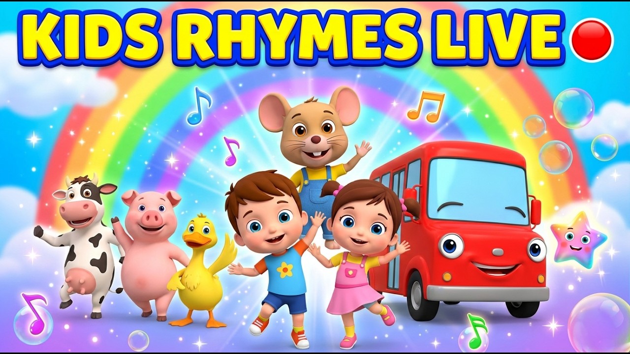 Kids Rhymes LIVE Nonstop Songs for Babies & Toddlers | Fun Learning
