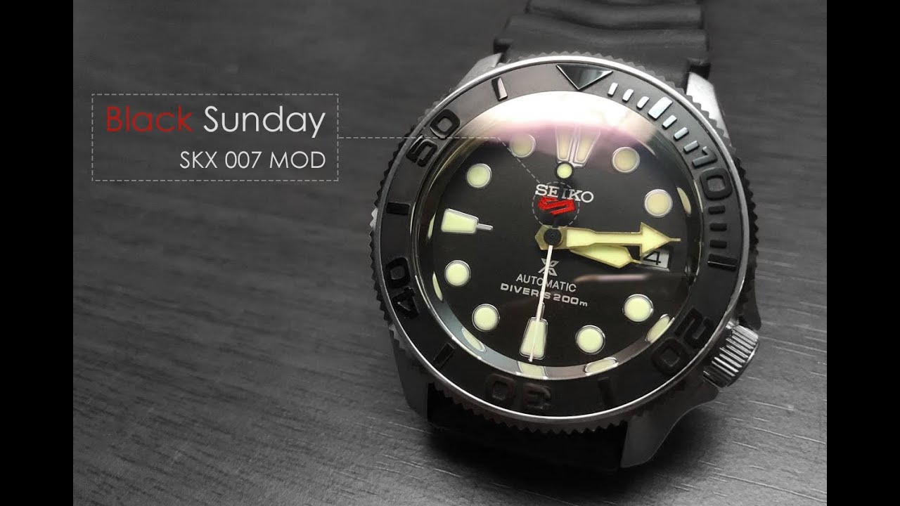 Seiko Skx Mod - Black Sunday Mod