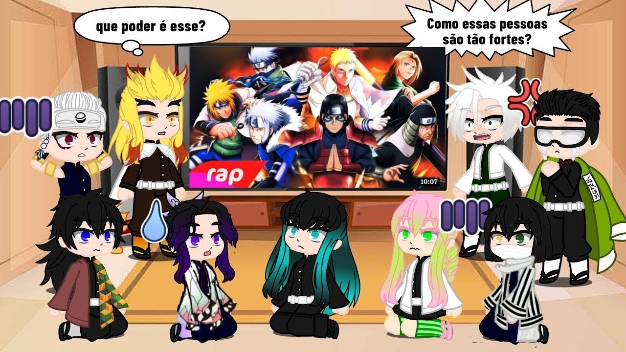 Hashiras react aos HOKAGES DE KONOHA ❤️ PILARES DE KONOHA
