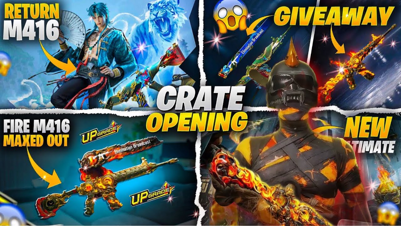 🔥New Upgraded M416 For O UC |Free UC Crate Opening Trick |2 M416 LuckiestOpening | PUBGM