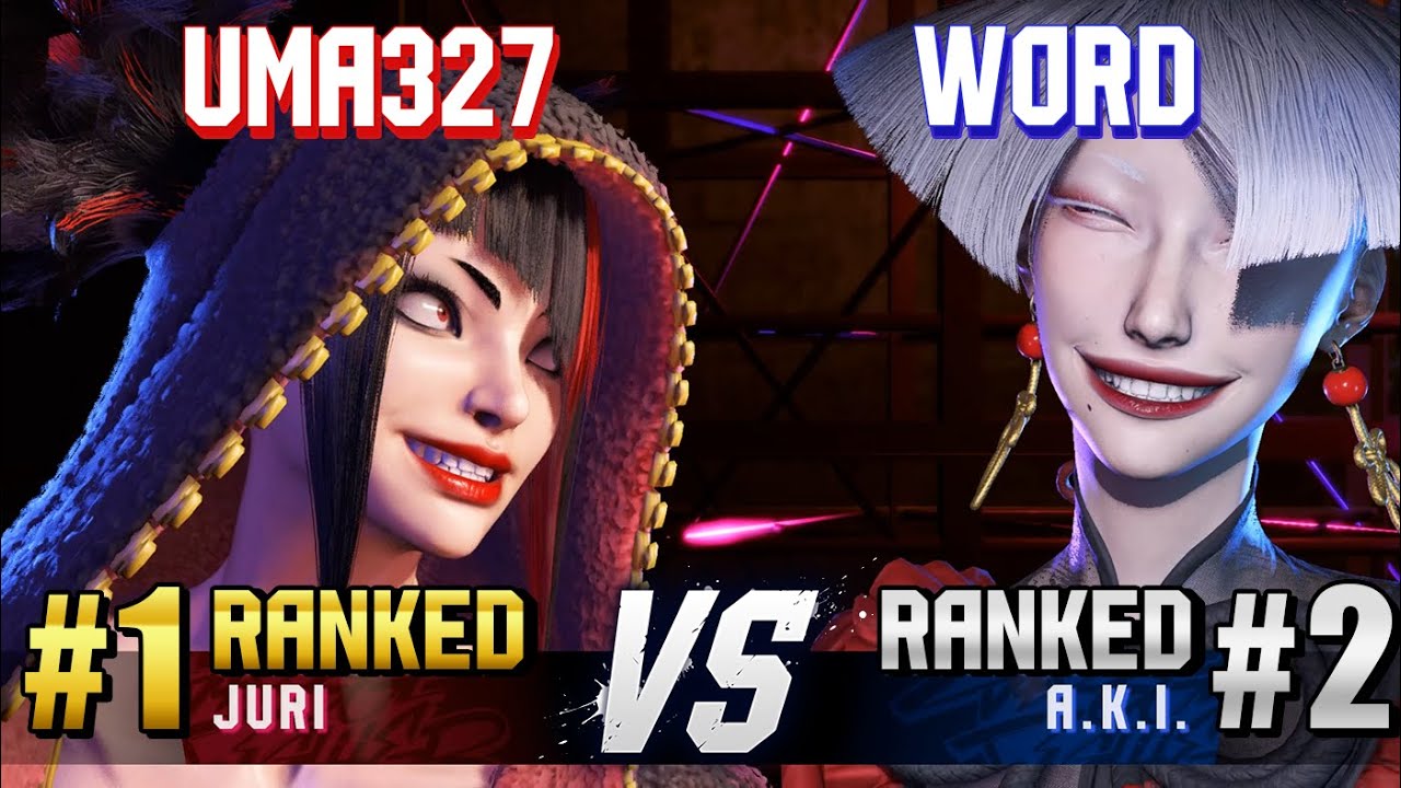 SF6 ▰ UMA327 (#1 Ranked Juri) vs WORD (#2 Ranked A.K.I.) ▰ High Level Gameplay