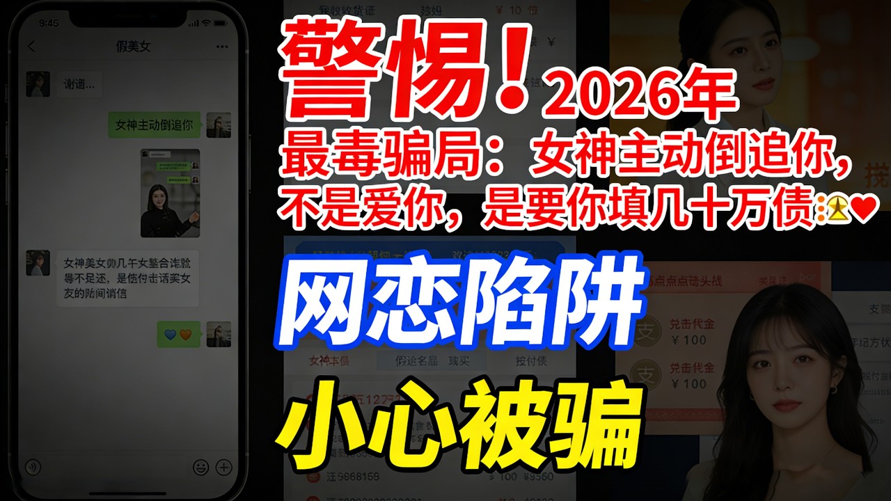 扎心真相：朋友圈精致女神，背地里欠百万网贷，专挑老实男生当接盘侠#2026女性负债爆雷#舔狗经济崩盘#婚前查征信有多重要#女神倒追的陷阱#超前消费的代价#男性婚恋避坑#负债女生真相#网贷逾期危害#信用