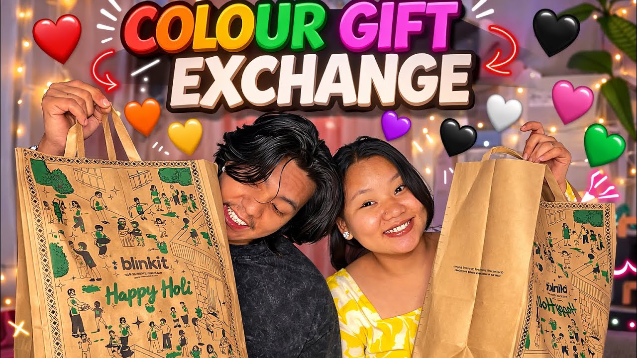 10 Colour Gift Exchange with My Wife ❤️ | Surprise Reaction 🎁