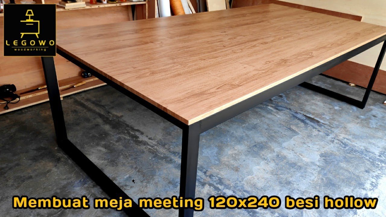 Meja kerja full triplek | rangka besi hollow galvanis | office desk