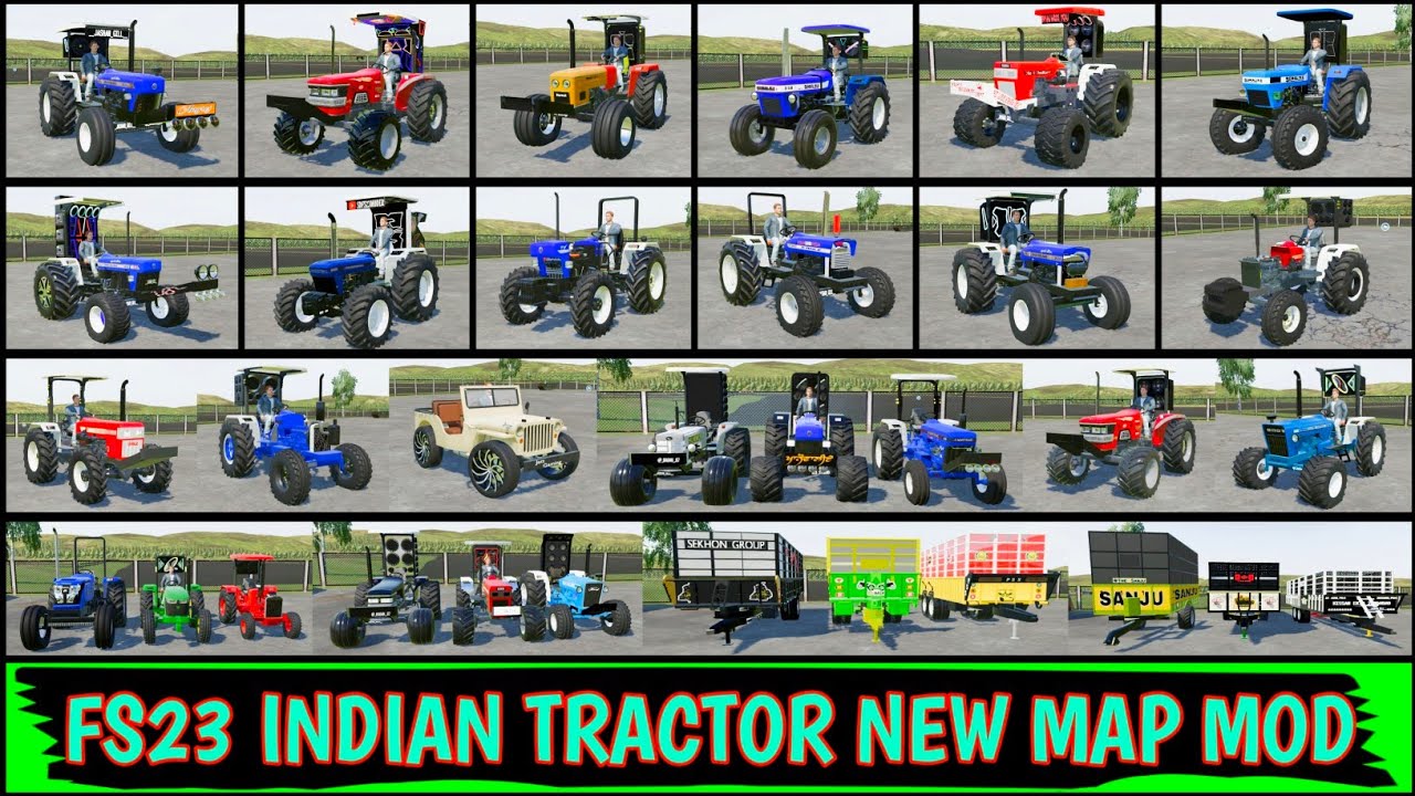 Fs23 New Map Big Mod apk || Fs23 New Indian Tractor Mod || Fs23 Modified Indian Tractor New Mod Apk