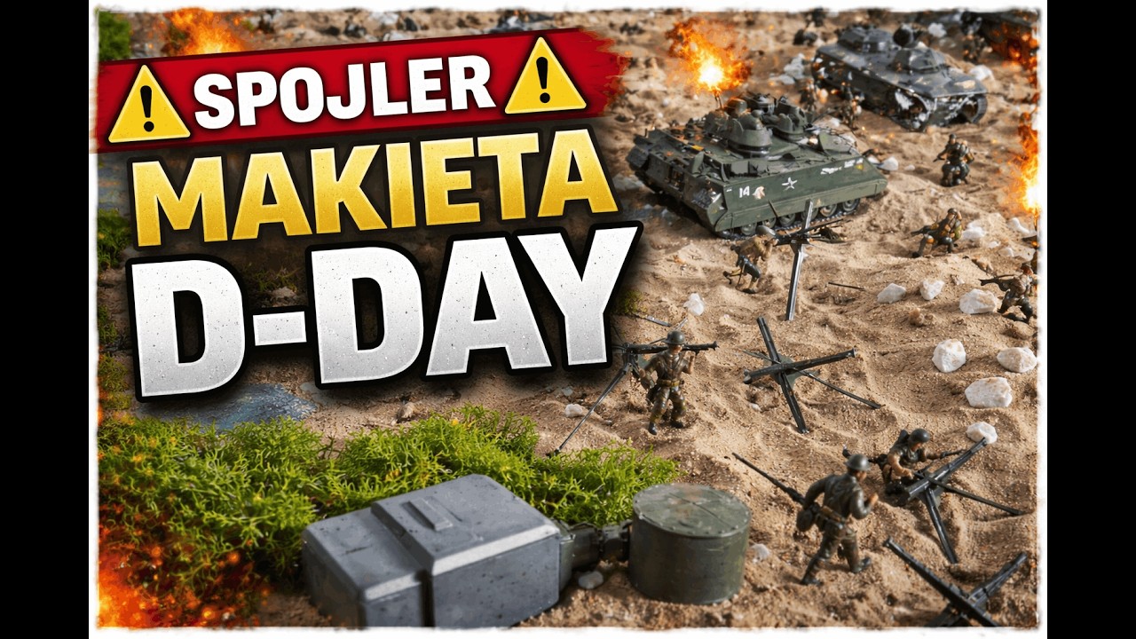 Spojler 2 makiety D-DAY. Lądowanie Amerykanów na plaży Omaha.