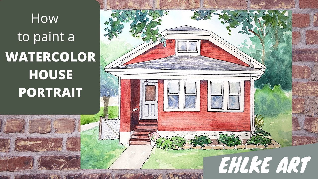 Watercolor HOUSE PORTRAIT