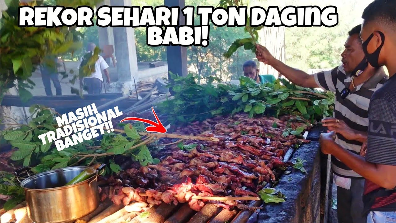 REKOR SEHARI 1 TON DAGING BABI !! SEI BABI PERTAMA DI KUPANG!! SEI BABI OM BAI BAUN