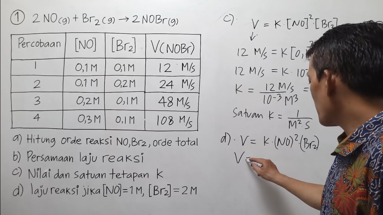 Persamaan laju reaksi / orde reaksi kimia kelas 11