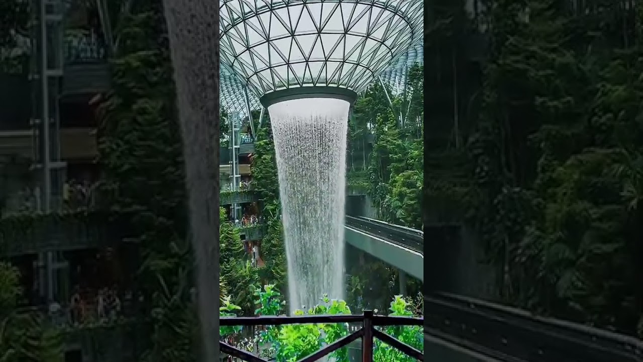 The world's highest indoor waterfall, located in Jewel Changi, Singapore Changi Airport