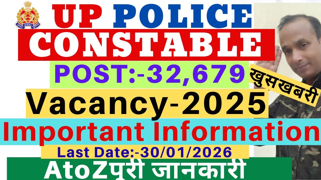 UP Police Constable Vacancy 2026 | UP Police Vacancy 2026 | UP Police Constable Form apply Last Date