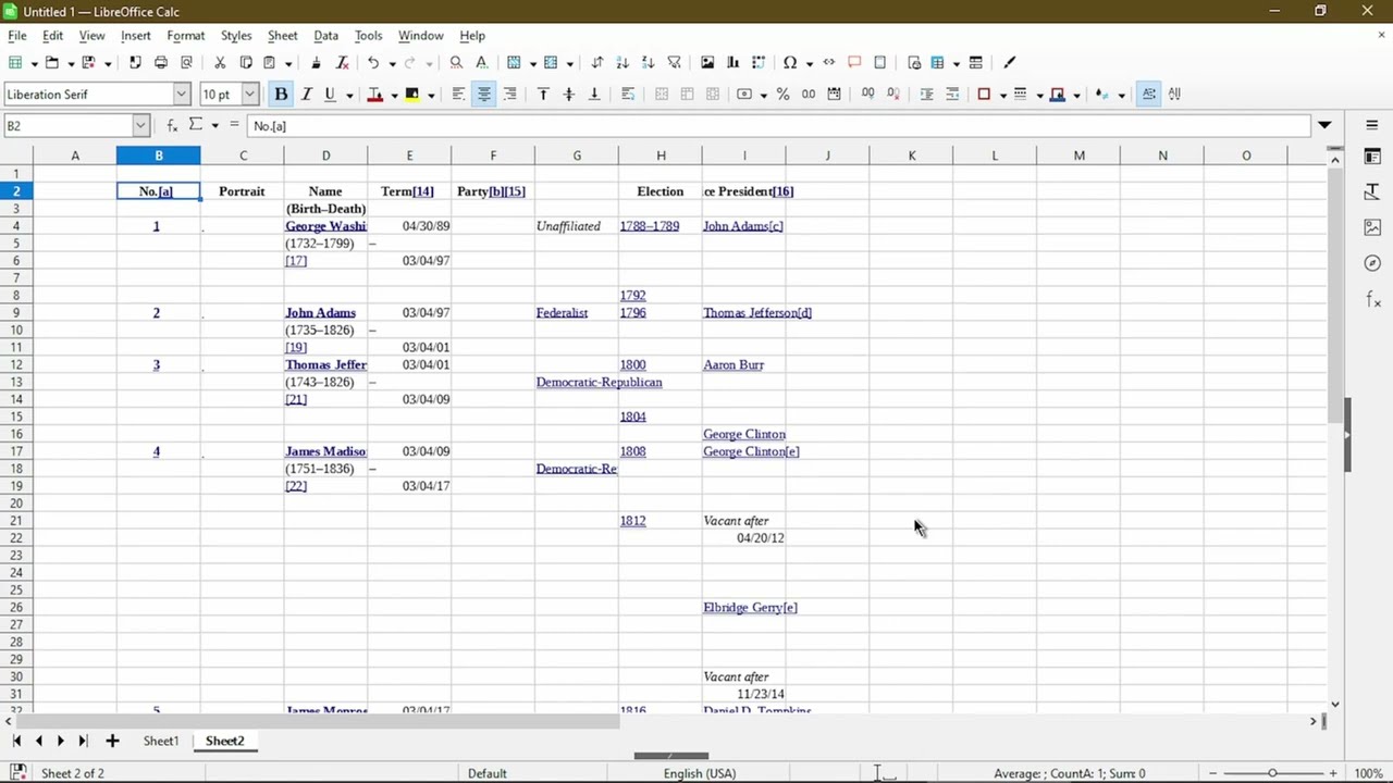 How to Import Data from Web into Calc (Using WebQuery)