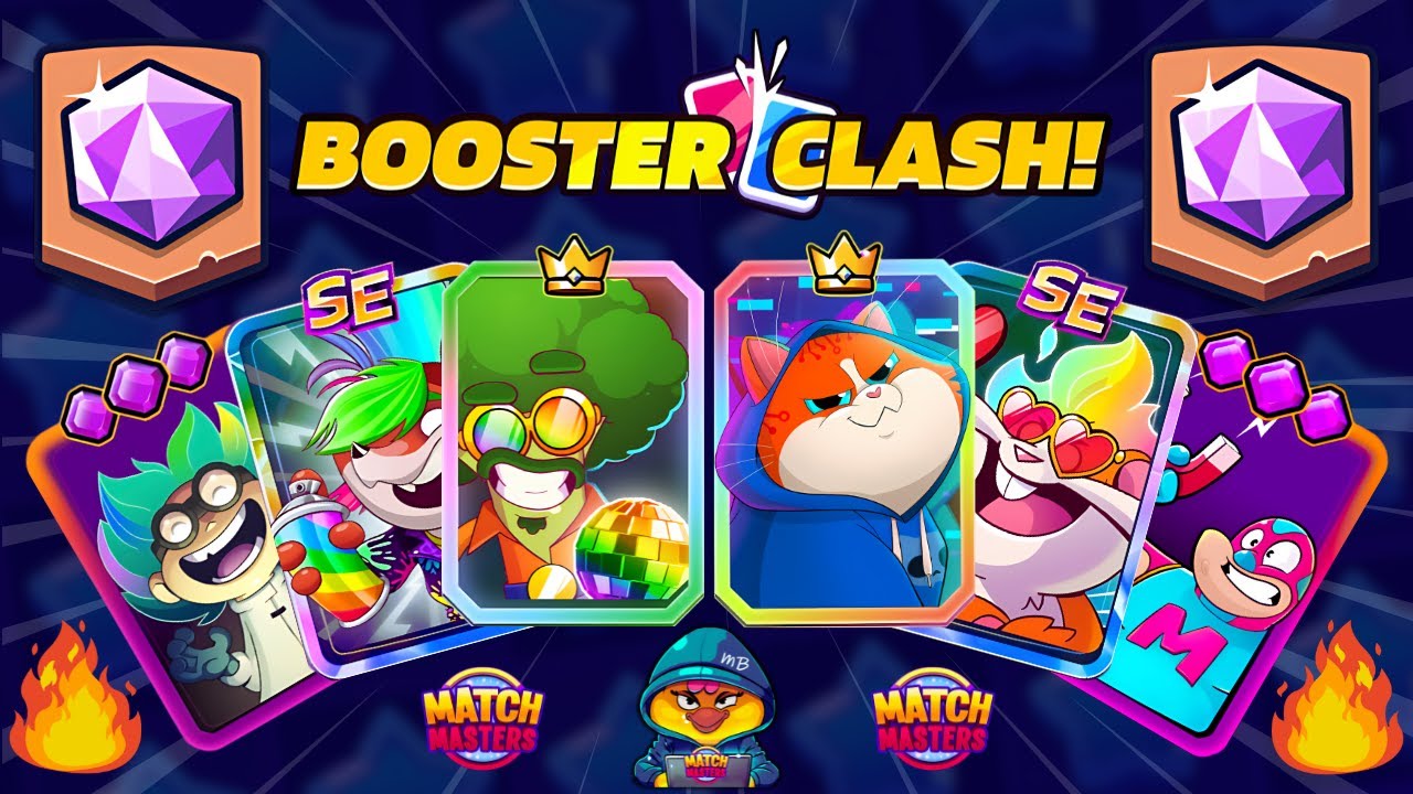 FREE BOOSTERS on BOOSTER CLASH! x6 BEST BOOSTERS | Match Masters Gem Grab + Blow'Em Up