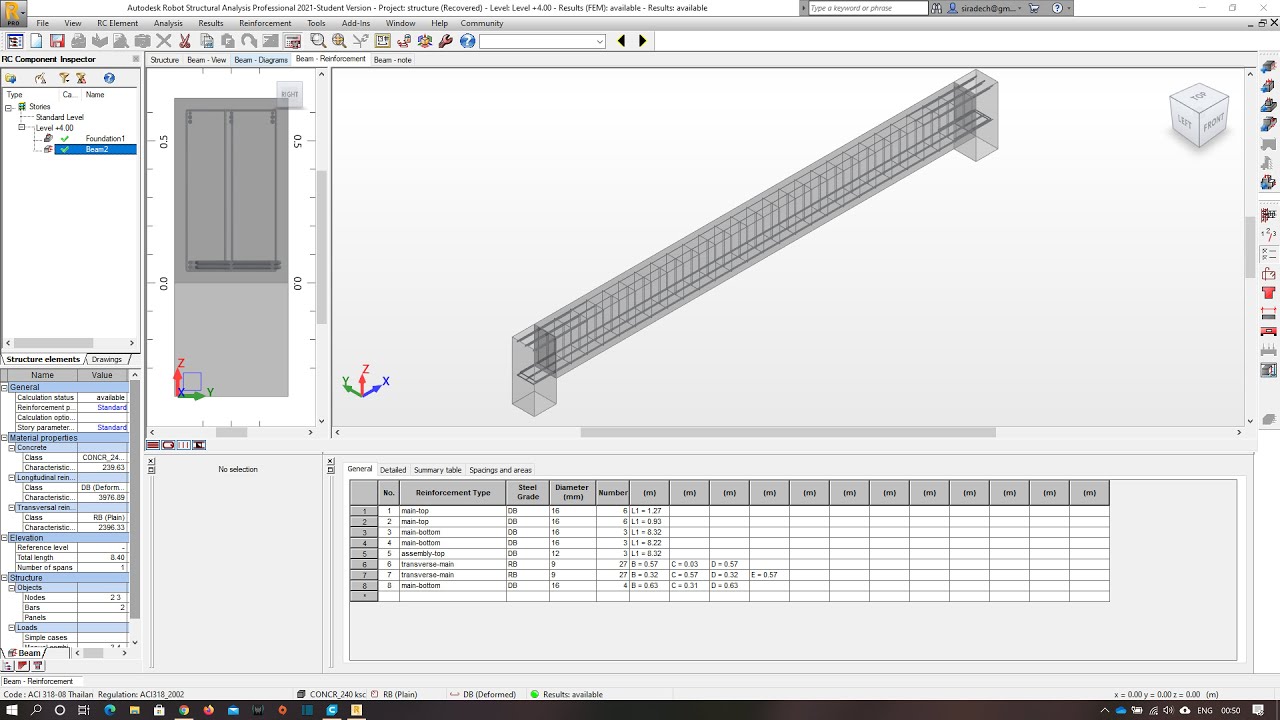 RC-Design โดย Robot Structural Analysis 2021