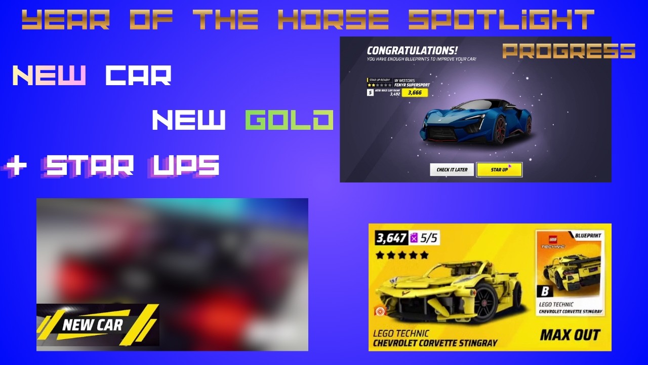 Новый автомобиль, бонусы Star Up, прогресс в рамках Года Лошади и новое золото | Asphalt Legends
