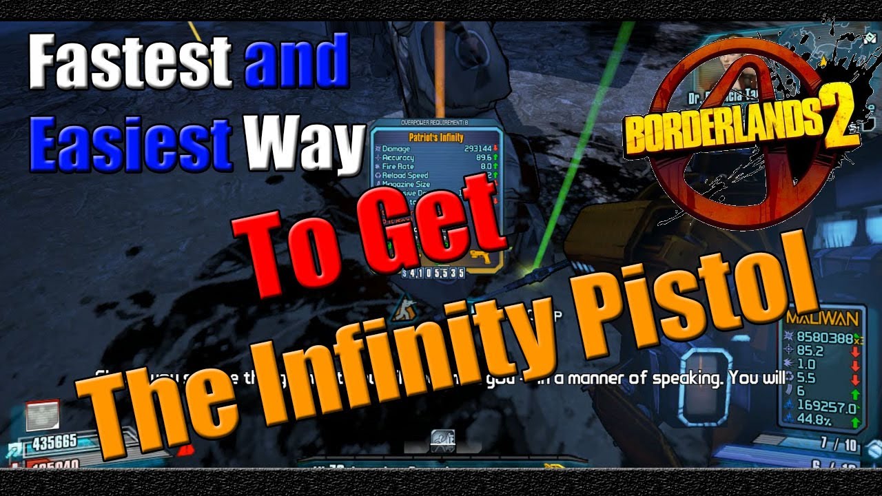 Borderlands 2 | How to get the Infinity Pistol | Fastest and Easiest Way