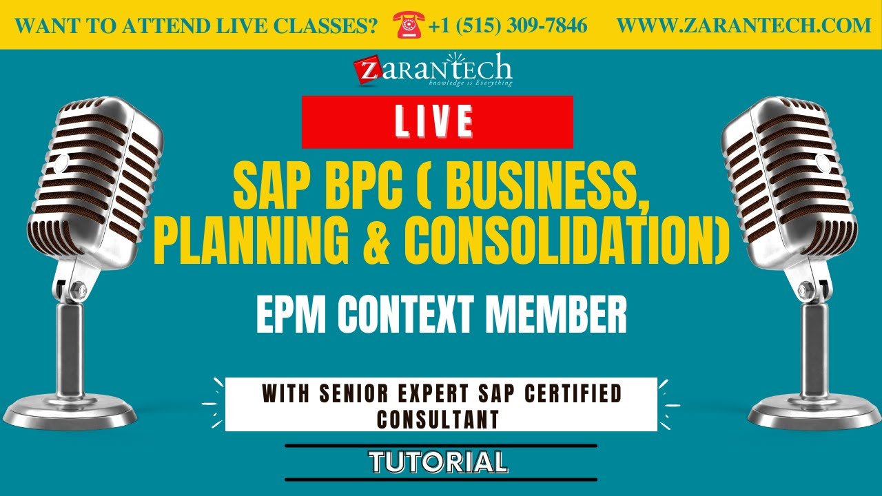LIVE | EPM Context Member | SAP BPC 10.0 Training | ZaranTech