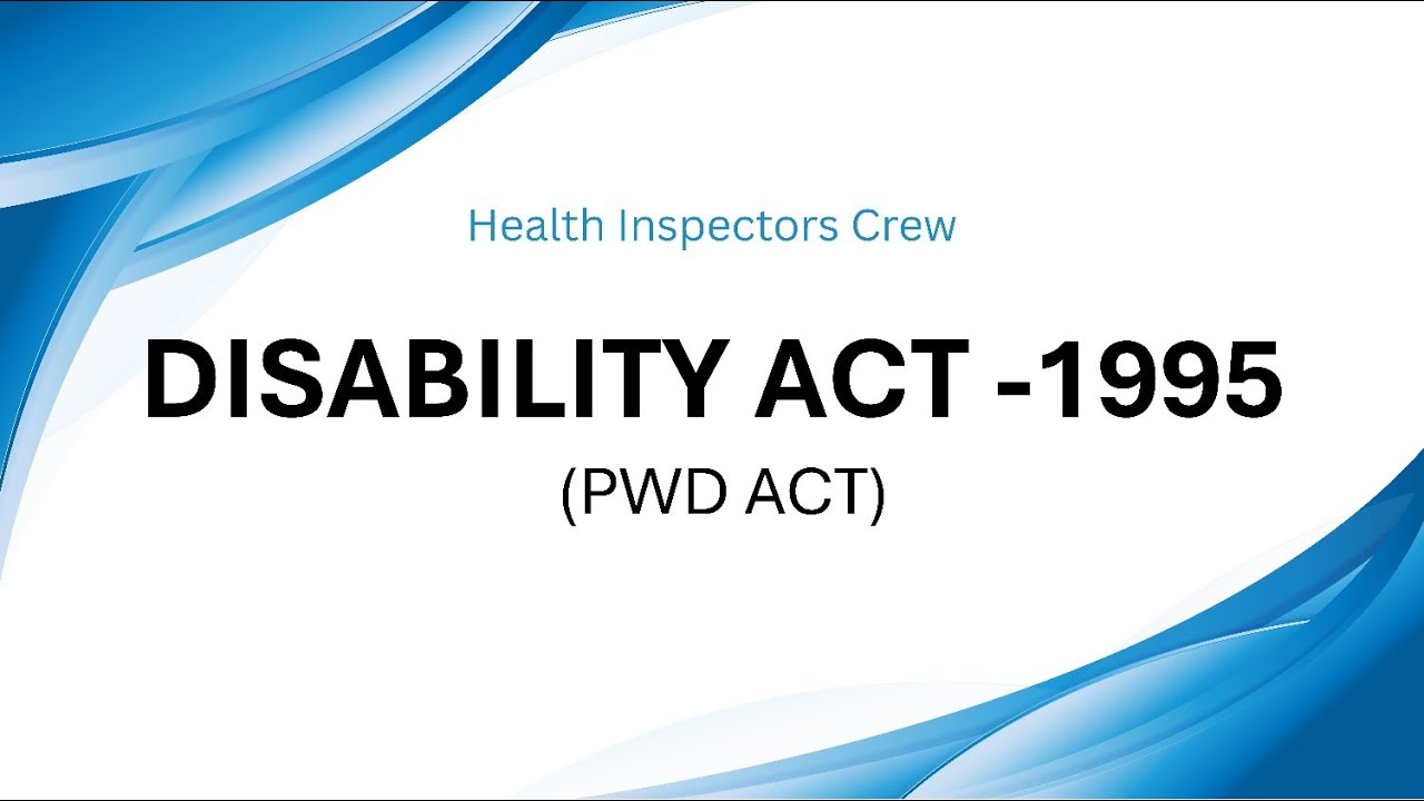 Disability Act Explained | DHIC 1st Year Paper 3 | Rights,Provisions etc | Disability management