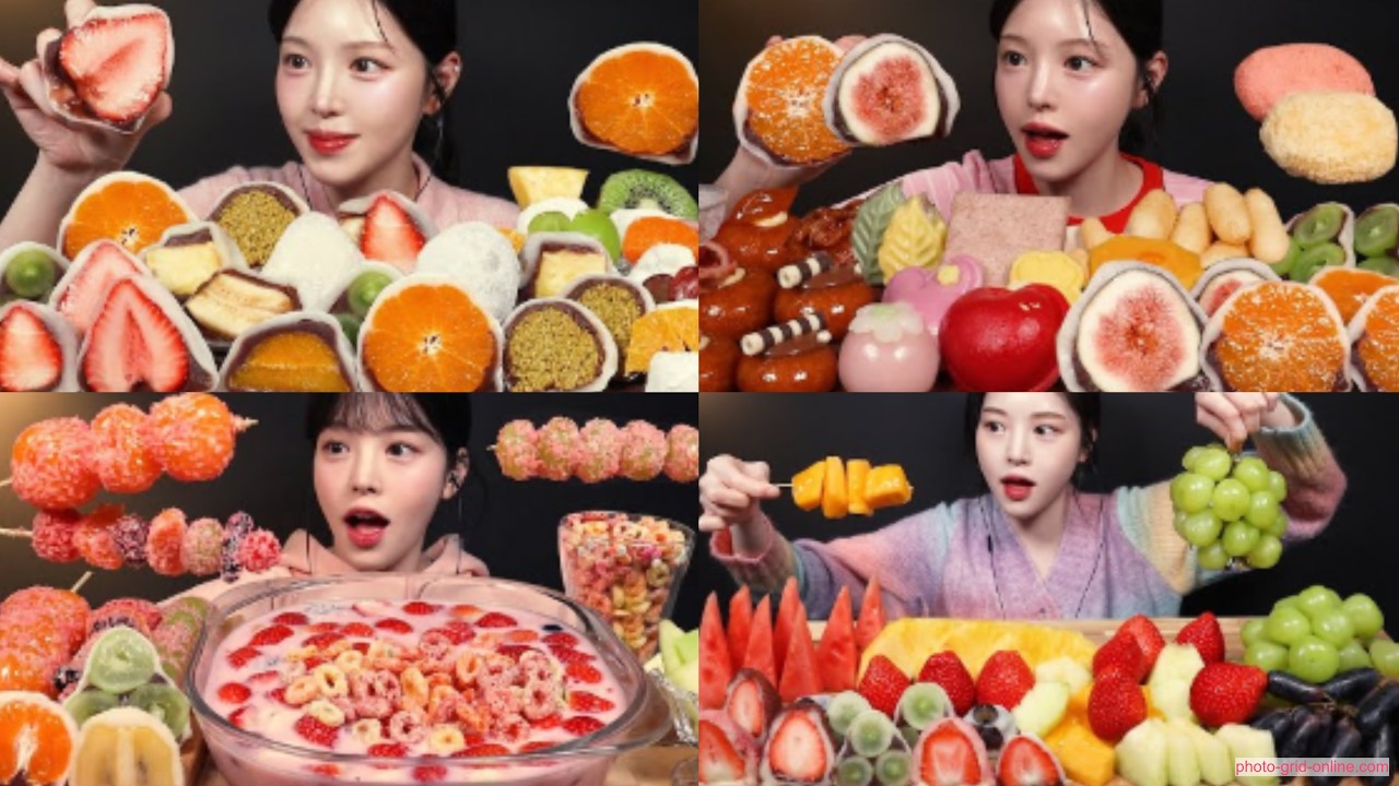 CHEWY FRUIT MOCHI ASMR MUKBANG🍡🍓Satisfying Chewy Eating Sounds