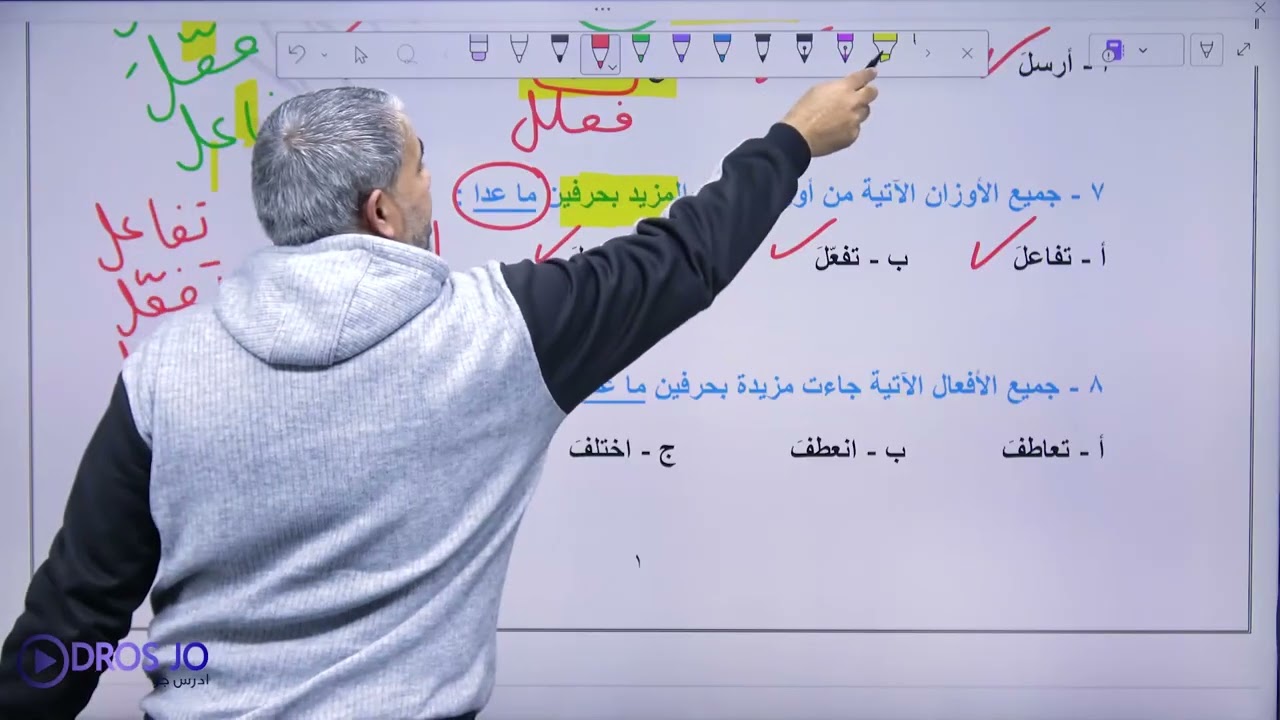بنك أسئلة خاص بمعاني الزيادة في الأفعال    الأستاذ محمد أبو يحيى