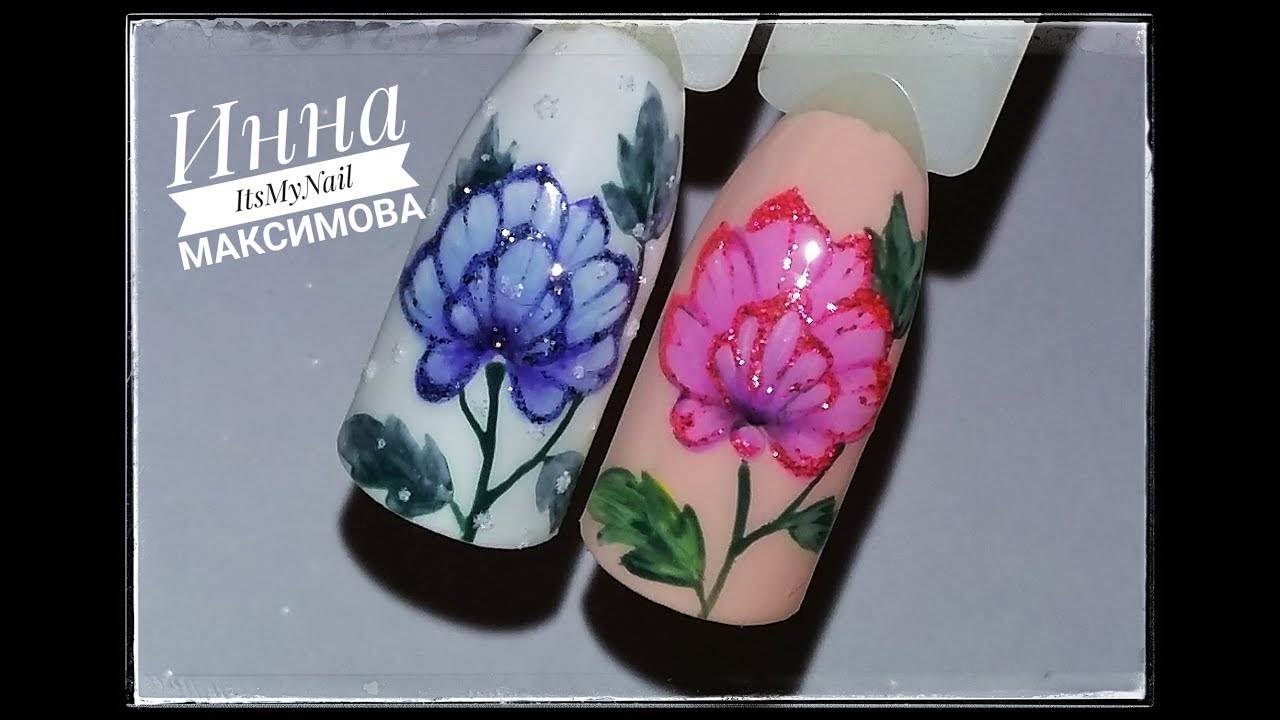 🌺 РИСУЕМ цветок на ногтях 🌺 гель лаки MIIS 🌺 Дизайн ногтей гель лаком 🌺 Nail Design Shellac 🌺