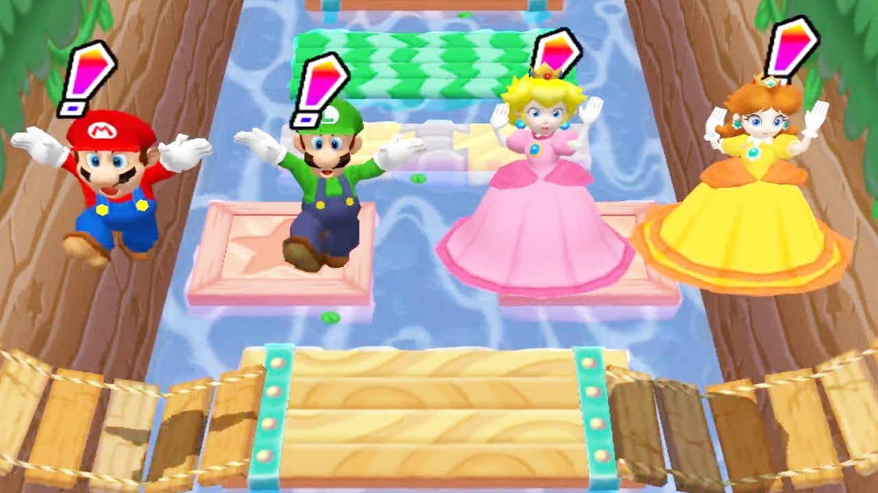 MARIO PARTY 6 BATTLE BRIDGE - MARIO VS LUIGI VS PEACH VS DAISY (Master Cpu)