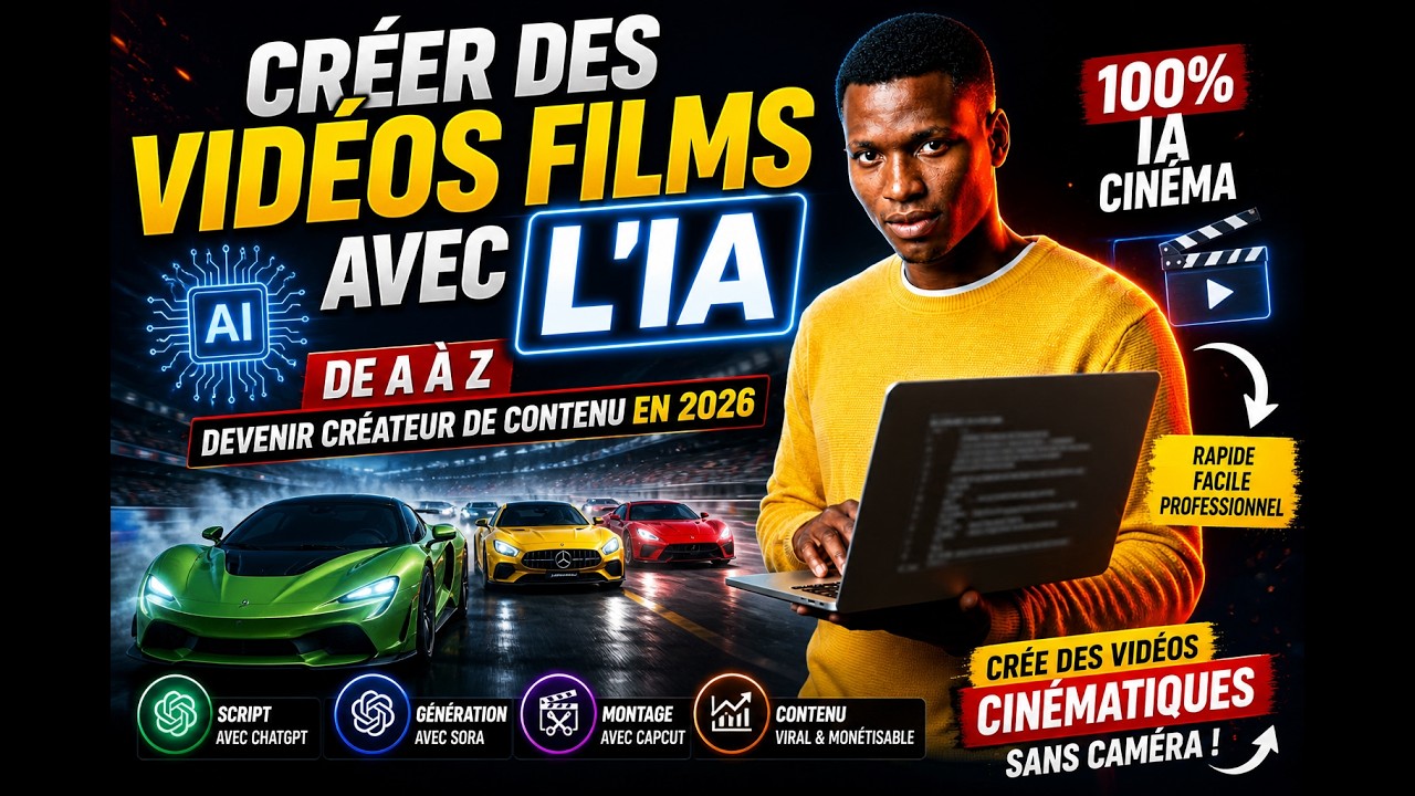 CRÉER DES VIDÉOS FILMS AVEC L’IA (DE A À Z) | DEVENIR CRÉATEUR DE CONTENU EN 2026