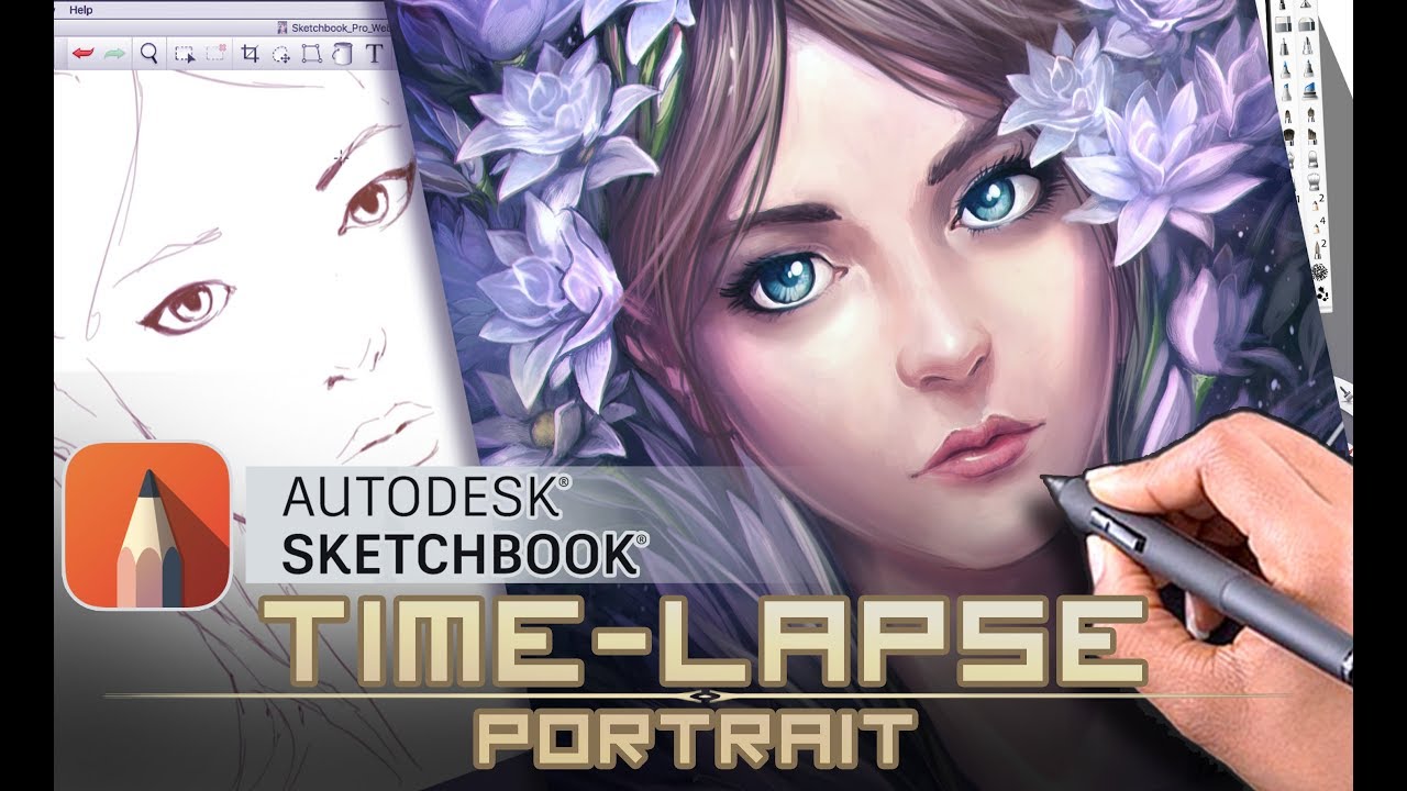 Portrait in Sketchbook Pro - Time Lapse