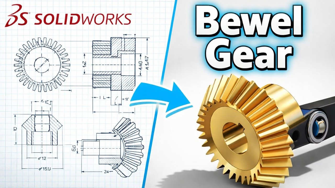 From Sketch to Motion! Bevel Gear in SOLIDWORKS 🚀