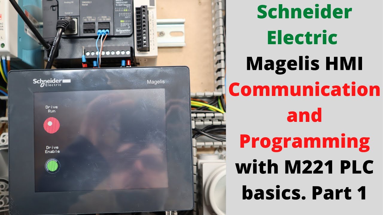 Schneider Electric Magelis HMI communication and programming with M221 PLC basics. Part 1. Eng