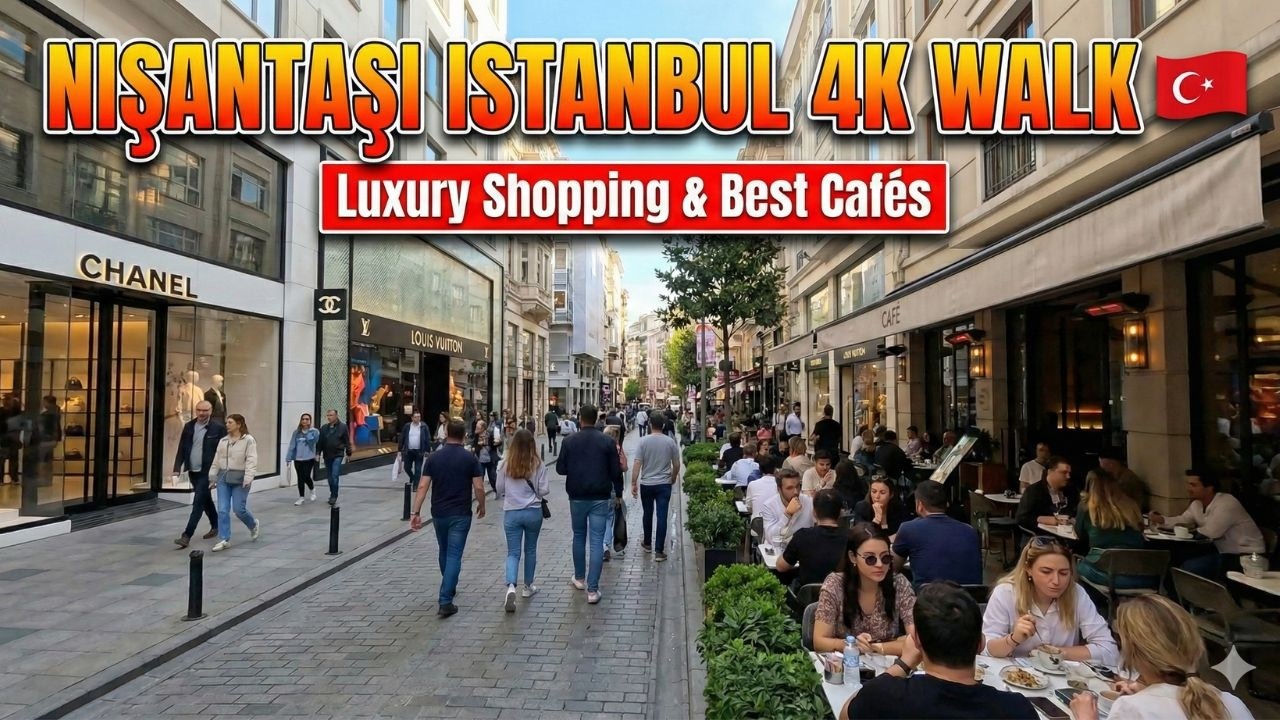 ISTANBUL NIŞANTAŞI 4K WALK: Luxury Shopping & Best Cafés Street Tour