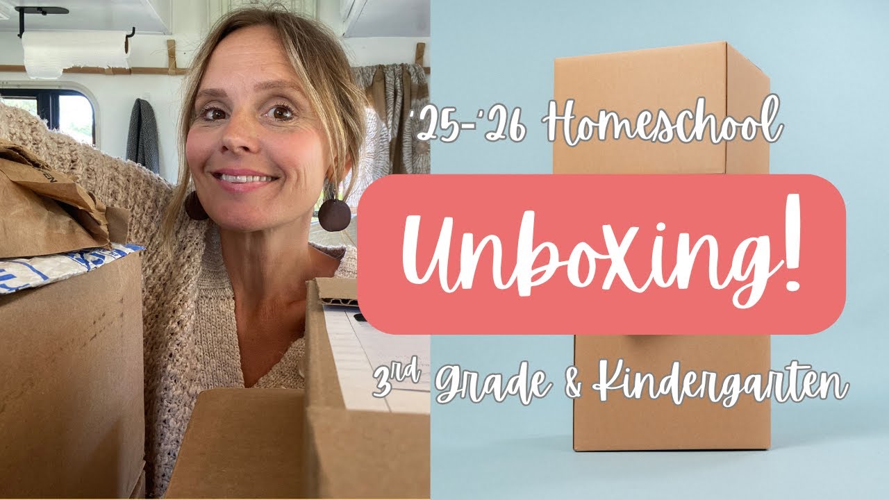Unboxing Homeschool Materials '25/'26 3rd Gr & Kindergarten!