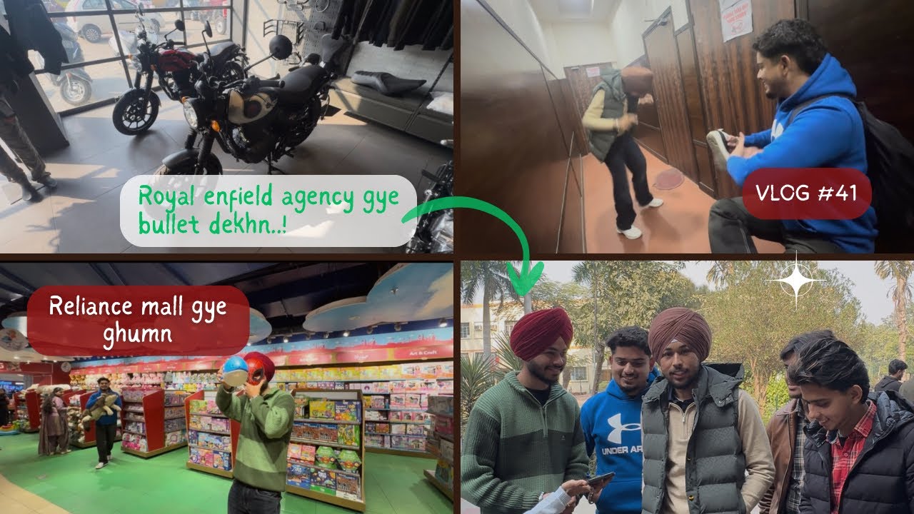 Royal enfield de agency gye bullet dekhn || reliance gye ghumn || #vlog #trending 