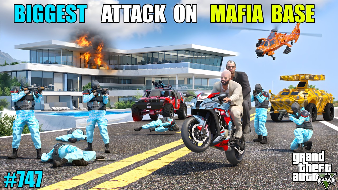 GTA 5 : CAN MICHAEL SAVE HIMSELF FROM BIG ATTACK | GTA 5 GAMEPLAY #747