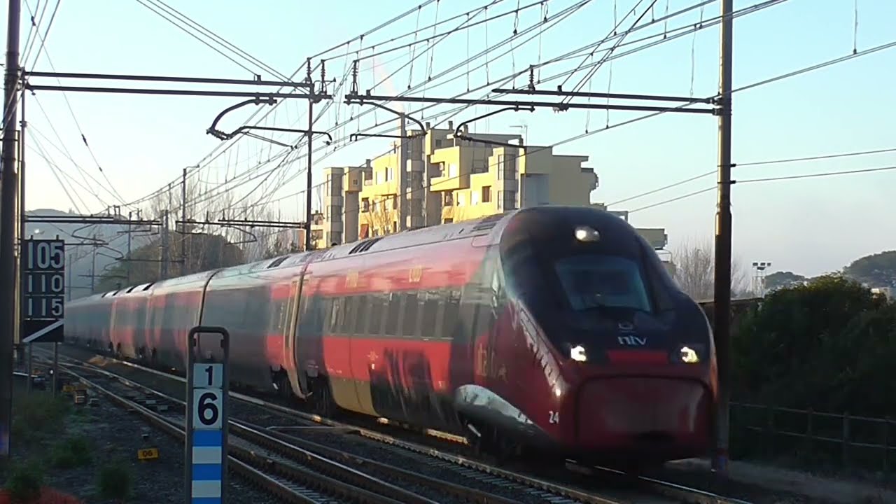 TRENI AV, INTERCITY E REGIONALI IN TRANSITO NELLA AV ROMA-FIRENZE | STAZIONE DI SETTEBAGNI