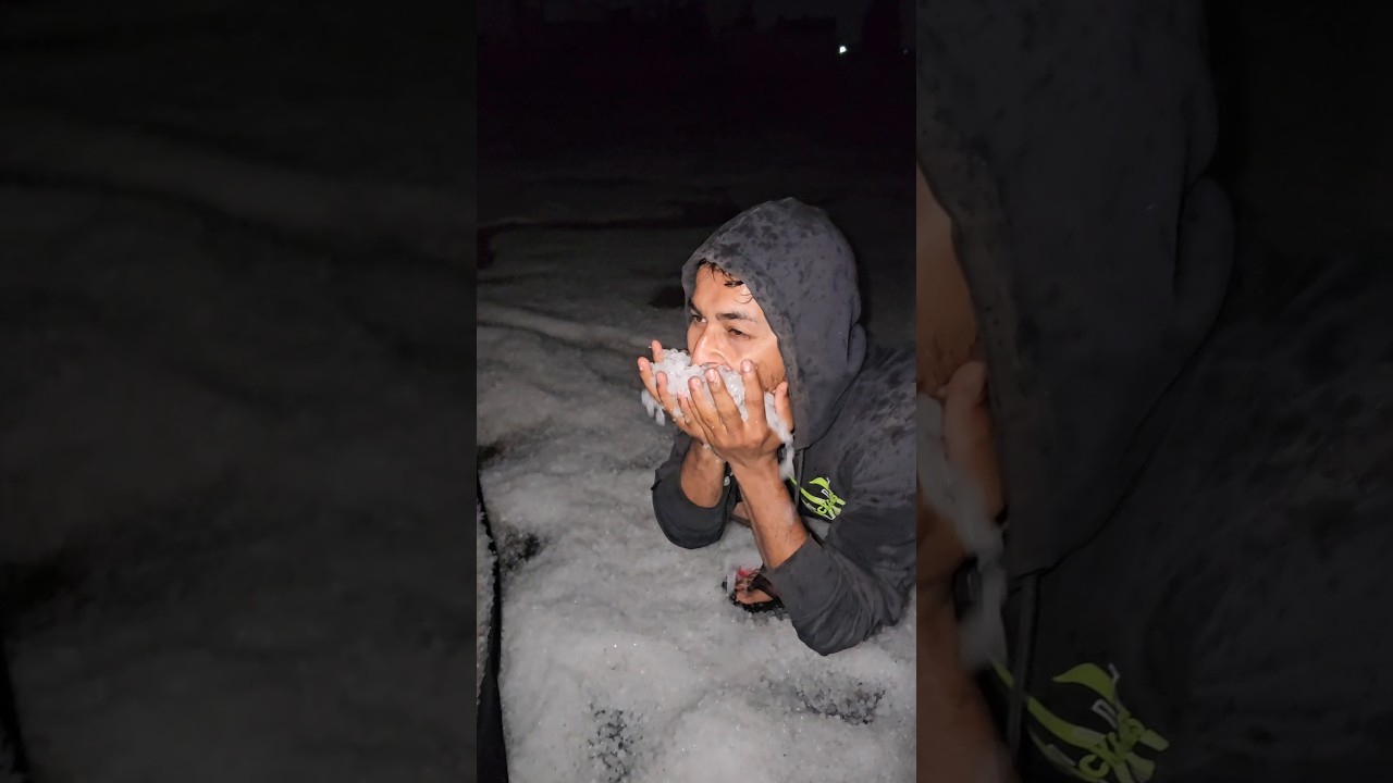 Hailstorm in Bengaluru 🥶😍🏏 #hailstorm#bengaluru#royalchallengersbangalore#cricketlover#minivlog
