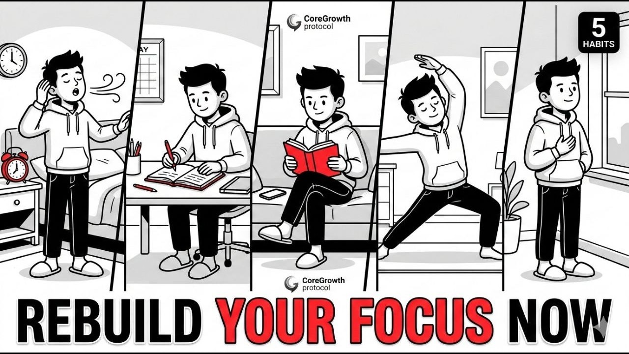 CoreGrowth Protocol: 5 Daily Habits That Rebuild Your Focus