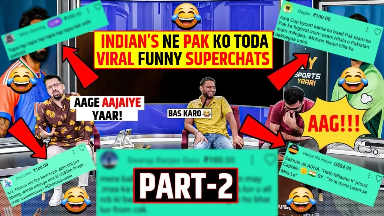 INDIAN’S NE PAKISTAN KO TODA, VIRAL FUNNY SUPERCHAT🤣, PART-2 #indvspak #asiacup2025 #funnysuperchat