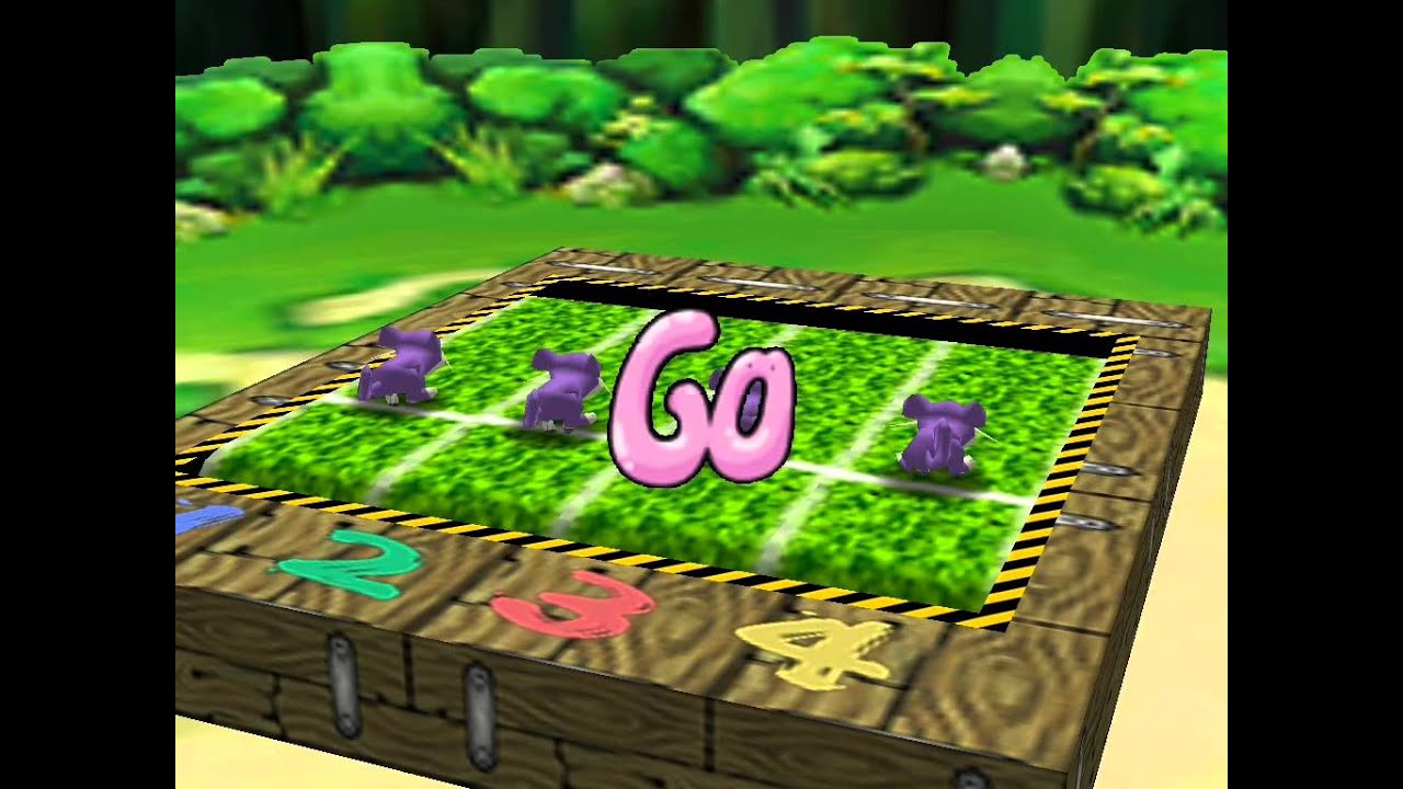 Pok&eacute;mon Stadium minigame 4 player Netplay: Run, Rattata, Run
